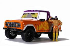 1973 Ford Bronco Including a diecast *Macho Man* Randy Savage figure, orange/purple/white