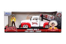 1/24 1953 Chevrolet Pick Up With Tapatio Charro Man Figure, white/red