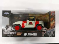 1/32 Jurassic Park Jeep Wrangler, grey/red