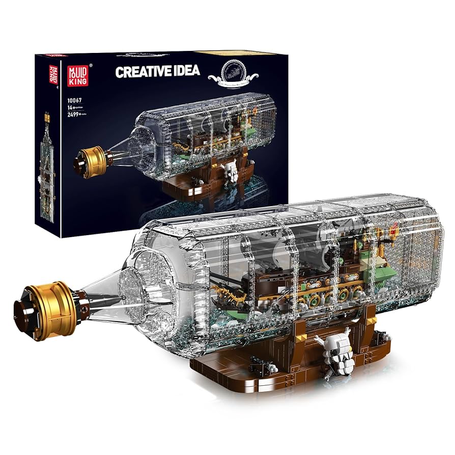 Mould King Flying Dutchman ship in a bottle