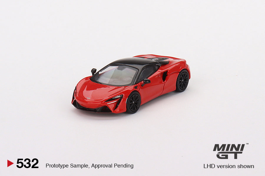 1/64 MINI GT McLaren Artura Vermillion Red