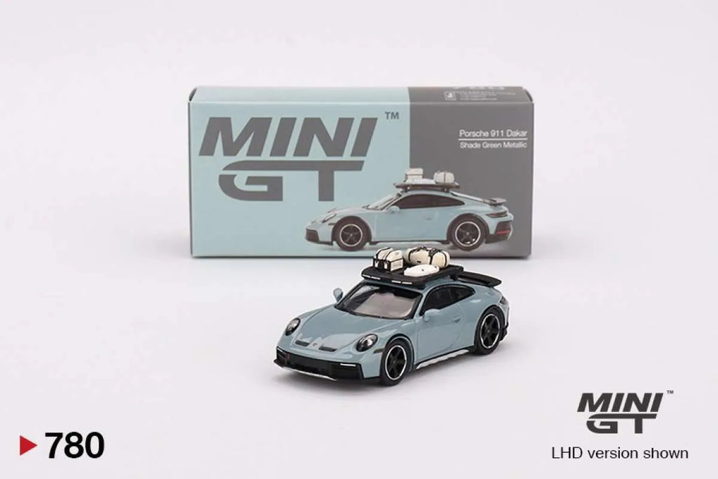 MINI GT 1/64 Porsche 911 Dakar Shade Green Metallic (Right-hand drive) 780R