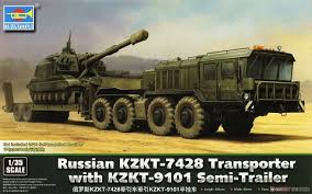Trumpeter 1/35 Russian KZKT - 7428 Transporter with KZK - 9101 Semi-Trailer