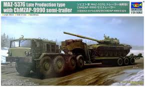 Trumpeter 1/35 MAZ-537G Late Production type with Ch MZAP- 9990 semi-trailer