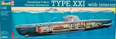Revell 1/144 Type XXI with interior German Submarine