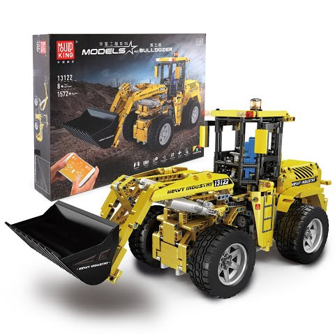 Mould King Technology Bulldozer Building Blocks, Remote Control Digger Toy