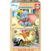 EDUCA - DISNEY ANIMALS DUMBO AND BAMBI WOODEN PUZZLE (2X16PC)