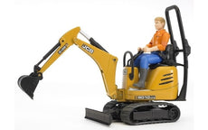 JCB Micro Excavator 8010 with Construction Worker