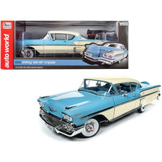 AutoWorld - 1/18 1958 Chevy Bel Air Impala - Cashmere Blue & Arctic White
