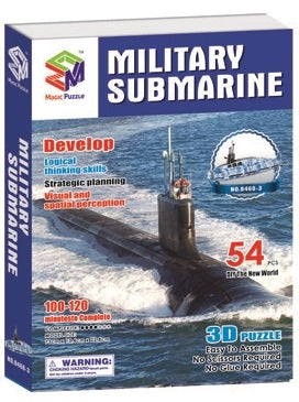 Submarine Magic-Puzzle 3D Puzzle 54 Pieces