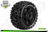 Louise RC - MFT - X-UPHILL - X-Maxx Serie Tire Set - Mounted - Sport - Black Wheels - Hex 24mm - L-T3297B