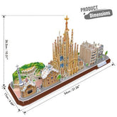 Cubic Fun City Line Barcelona 3D Puzzle (186 Pieces)