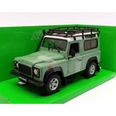 Welly 1/24 Land Rover Defender With Roof Rack Green
