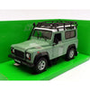 Welly 1/24 Land Rover Defender With Roof Rack Green