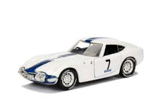 1/32 1967 TOYOTA 2000 GT #7, glossy white with blue stripe