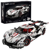 CADA C61053W 4449pcs V12 Hypercar Master Supercar Series Designed by Suhwan Ji 1:8