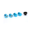 hobby details-1/10 ec car antidust nut 4 piece set blue