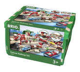 Brio World 33052 Deluxe Railway Set | Wooden Toy Train Set for Kids Age 3 and Up, Green