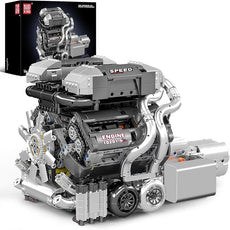 Mould King Motorised Hypercar W16 Engine & Gearbox Building Set