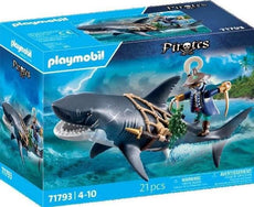 Giant Shark with Pirate