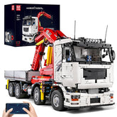 MOULD KING 19002 Pneumatic Crane Truck with 8238 Pieces