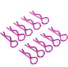 hobby details - body shell r clips orange,purple and green (sold separately)