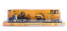 DM CAT Semi Tractor with Lowboy Trailer and Cat 315C Excavator 1:87 Scale