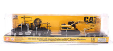 DM CAT Semi Tractor with Lowboy Trailer and Cat 320D Excavator 1:87 Scale