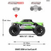 Arrma -1/18 GRANITE GROM MEGA 380 Brushed 4X4 Monster Truck RTR (Green)