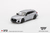1/64 MINI GT Audi RS 6 Avant Carbon Black Edition Florett Silver