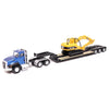 DIECAST MASTERS 84415 HO CATERPILLAR CT660 DAY CAB WITH LOWBOY TRAILER & 315C L HYDRAULIC EXCAVATOR