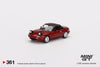 1/64 MINI GT Mazda Miata MX-5 (NA) Classic Red Headlight Up / Soft Top