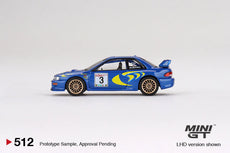 MINI GT 1/64 SUBARU IMPREZA WRC97 1997 RALLY SANREMO WINNER #3 LHD DIECAST SCALE MODEL CAR