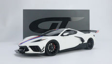 1/18 GT Spirit Chevrolet Corvette C8 (Arctic White with Red and Blue Stripes) "Hennessey" Limited Resin Car Model