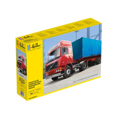 HELLER -1/32 VOLVO F12-20 GLOBETROTTER AND CONTAINER (PLASTIC KIT)