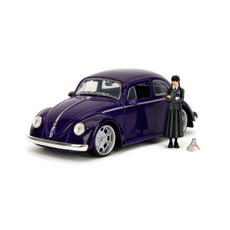 Jada- 1/24 Wednesday Volkswagen Beetle, Wednesday Addams & Thing