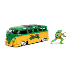 Jada- 1/24 Teenage Mutant Ninja Turtles Leonardo & 1962 Volkswagen Bus