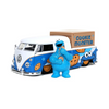 Jada- 1/24 Sesame Street Cookie Monster & 1963 Volkswagen Bus Pickup