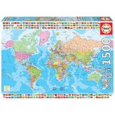 Educa Political World Map Puzzle 1500 Pieces