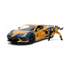 Jada- 1/24 X-Men Wolverine & 2020 Chevrolet Corvette Stingray