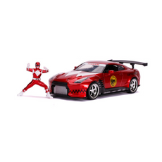 Jada- 1/24 Power Rangers Red Ranger & 2009 Nissan GT-R (R35)