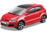 Bburago 1:43n VW Polo GTI Mk5 red model car 30233
