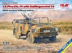 ICM- 1/35 s.E Pkw Kfz.70 with Zwillingssockel 36 (WWII German military vehicle)