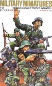 Tamiya -1/35 Military Miniatures German Assault Troops (Infantry)