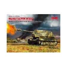 ICM- 1/35 Marder I on FCM 36 base 'WWII German Anti-Tank Self-Propelled Gun'