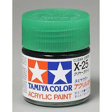 X-25 Clear Green Acrylic Paint