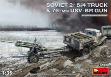 MiniArt- 1/35 Soviet 2T 6x4 Truck &76-mm USV-BR Gun