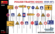 MiniArt- 1/35 Polish Traffic Signs 1930-40`s
