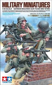 Tamiya -1/35 Military Miniatures German Machine Gun Team (Mid-WWII)