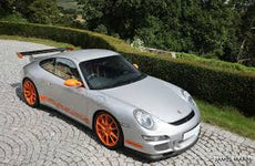Welly 1/18 Porsche GT3 RS 2007 Grey with orange